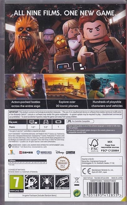 LEGO Star Wars the Skywalker Saga - Nintendo Switch (A Grade) (Genbrug)